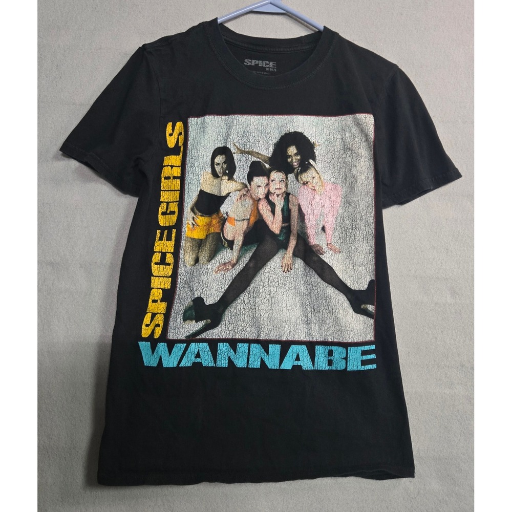 Spice Girls Wannabe Graphic T Shirt Small Black 2021 Pop Band Tee